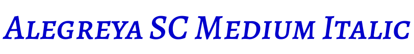 Alegreya SC Medium Italic 字体